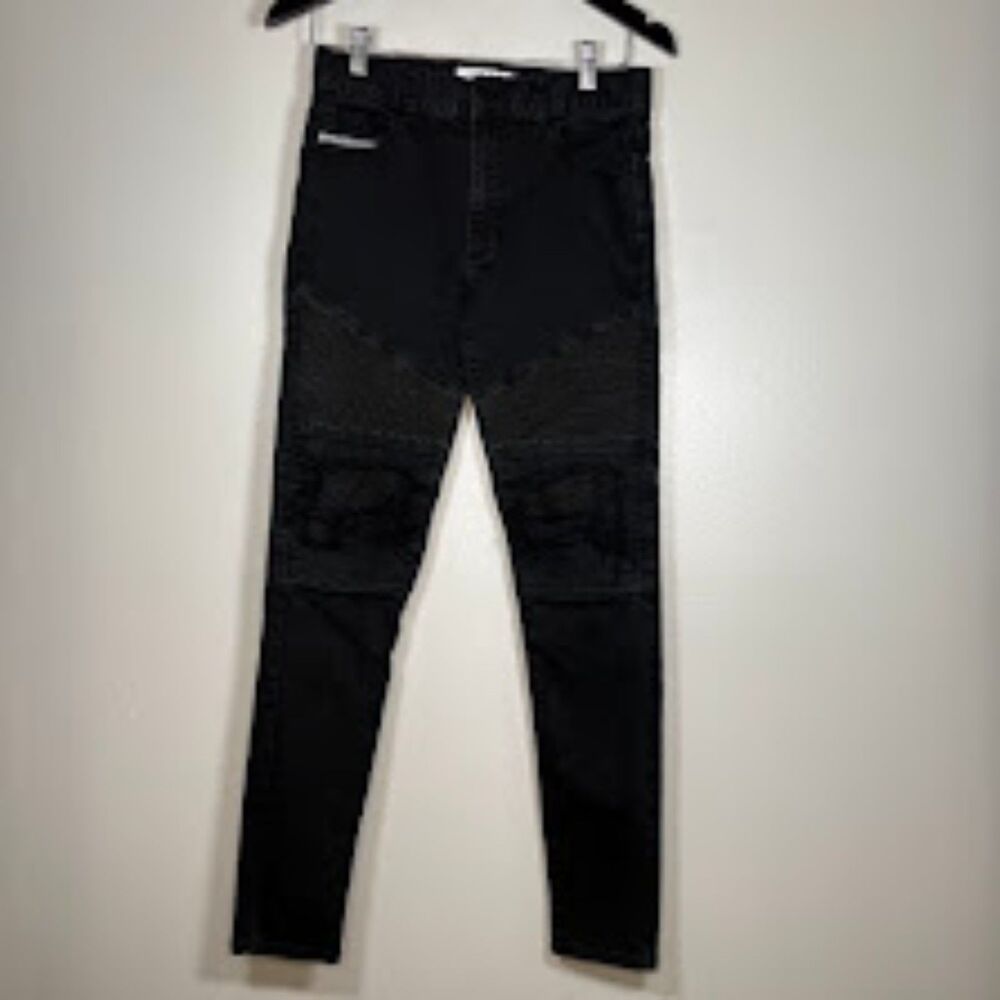 Nena and Pasadena Black distressed motto jeans size 30